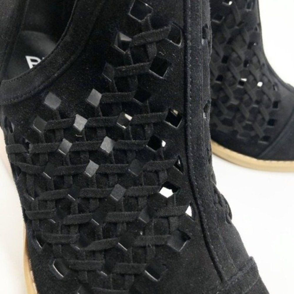 BP. Tate Black Suede Perforated Bootie - Picture 8 of 8